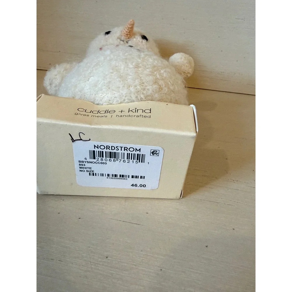 Cuddle + Kind Snowman Hand Knit Doll White Baby 7